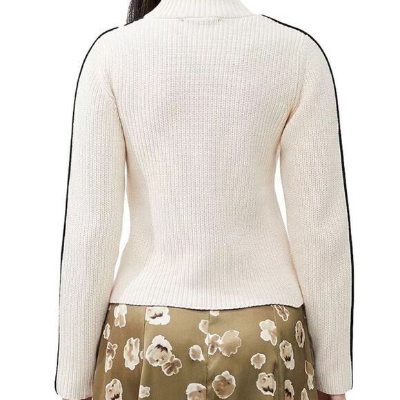 FRENCH CONNECTION Mozart Cotton Mock Neck Relaxed fit Sweater Size Medium NWT - Picture 3 of 14